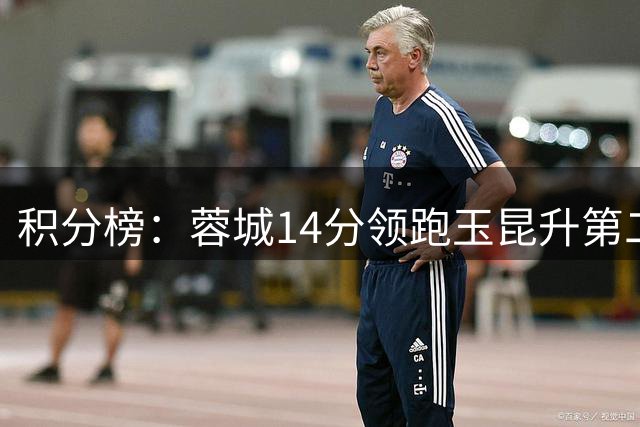 积分榜：蓉城14分领跑玉昆升第二 2-6名差2分 海牛三镇降级区